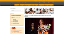 Desktop Screenshot of akademievhudecka.cz