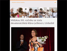 Tablet Screenshot of akademievhudecka.cz